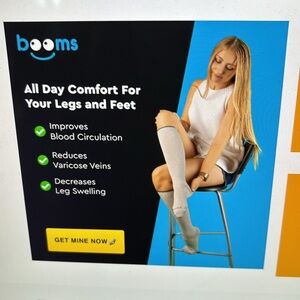 Booms  20-30 MmHg  Open toe Unisex Compression Socks 2XL Nude NWT